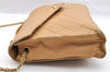 Authentic CHANEL Lamb Skin Matelasse Turnlock 2Way BriefCase Beige  7032I