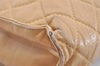 Authentic CHANEL Lamb Skin Matelasse Turnlock 2Way BriefCase Beige  7032I