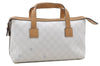 Authentic GUCCI Hand Bag Purse GG PVC Leather 264210 White Brown 7033C