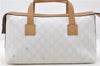 Authentic GUCCI Hand Bag Purse GG PVC Leather 264210 White Brown 7033C