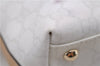 Authentic GUCCI Hand Bag Purse GG PVC Leather 264210 White Brown 7033C