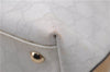 Authentic GUCCI Hand Bag Purse GG PVC Leather 264210 White Brown 7033C