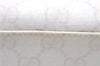 Authentic GUCCI Hand Bag Purse GG PVC Leather 264210 White Brown 7033C
