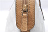 Authentic GUCCI Hand Bag Purse GG PVC Leather 264210 White Brown 7033C