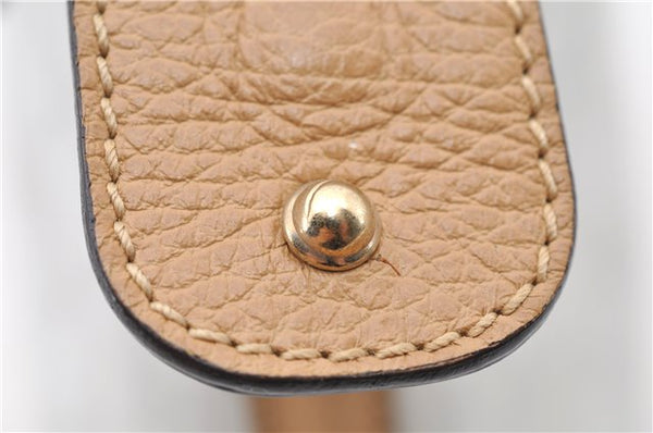 Authentic GUCCI Hand Bag Purse GG PVC Leather 264210 White Brown 7033C