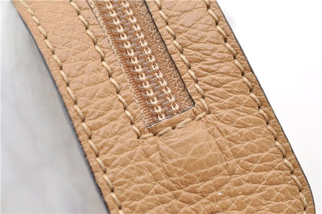 Authentic GUCCI Hand Bag Purse GG PVC Leather 264210 White Brown 7033C