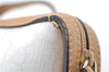Authentic GUCCI Hand Bag Purse GG PVC Leather 264210 White Brown 7033C