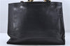 Authentic CHANEL Calf Skin CoCo Mark Chain Shoulder Tote Bag Black CC 7033D