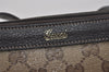 Authentic GUCCI GG Crystal Abbey Shoulder Tote Bag PVC Leather Brown 7033I