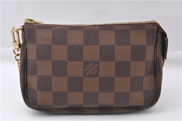 Authentic Louis Vuitton Damier Mini Pochette Accessoires Pouch N58009 LV 7034D