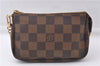 Authentic Louis Vuitton Damier Mini Pochette Accessoires Pouch N58009 LV 7034D