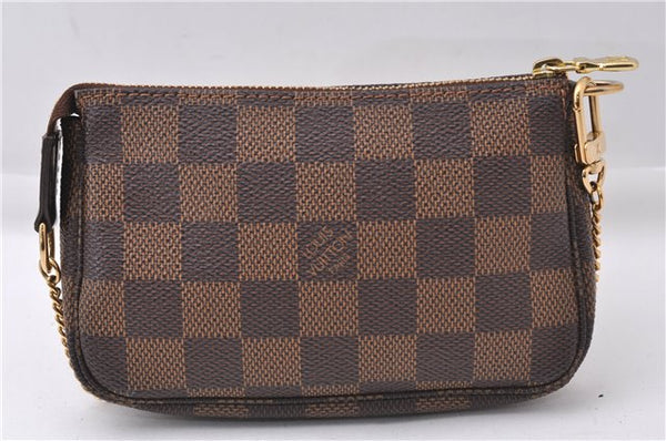 Authentic Louis Vuitton Damier Mini Pochette Accessoires Pouch N58009 LV 7034D