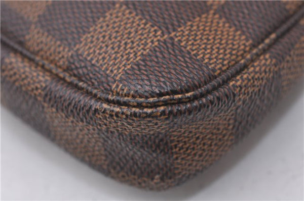 Authentic Louis Vuitton Damier Mini Pochette Accessoires Pouch N58009 LV 7034D