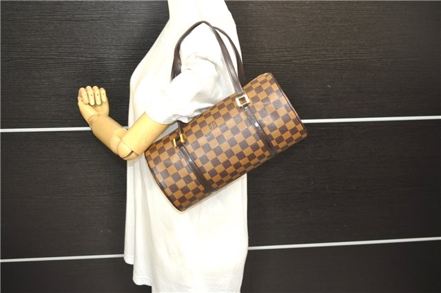 Authentic Louis Vuitton Damier Papillon 30 Hand Bag N51303 LV 7035D