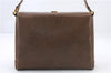 Authentic GUCCI Vintage Shoulder Bag Purse Leather Brown 7036C