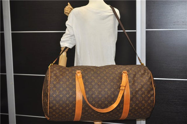 Authentic Louis Vuitton Monogram Sac Polochon 2Way Boston Bag M41222 LV 7036D