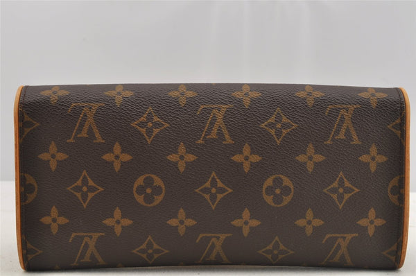 Authentic Louis Vuitton Monogram Pochette Twin GM Shoulder Bag M51852 LV 7036I