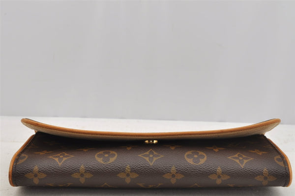 Authentic Louis Vuitton Monogram Pochette Twin GM Shoulder Bag M51852 LV 7036I