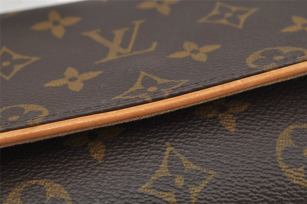 Authentic Louis Vuitton Monogram Pochette Twin GM Shoulder Bag M51852 LV 7036I