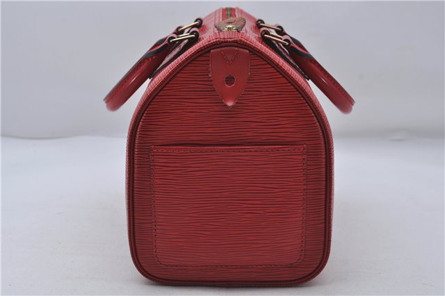Authentic Louis Vuitton Epi Speedy 25 Hand Boston Bag Red M43017 LV 7037D