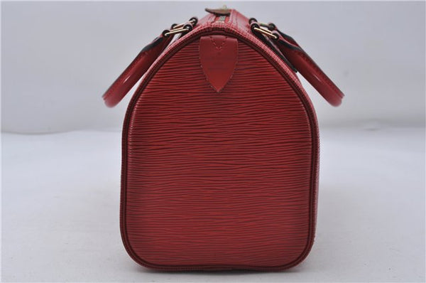Authentic Louis Vuitton Epi Speedy 25 Hand Boston Bag Red M43017 LV 7037D