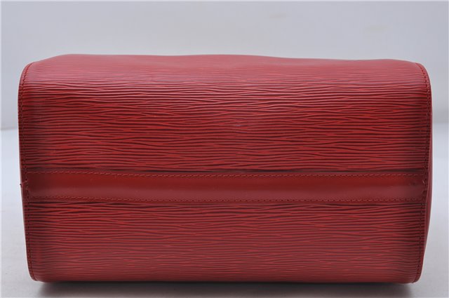 Authentic Louis Vuitton Epi Speedy 25 Hand Boston Bag Red M43017 LV 7037D