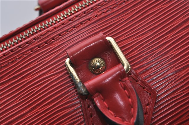 Authentic Louis Vuitton Epi Speedy 25 Hand Boston Bag Red M43017 LV 7037D