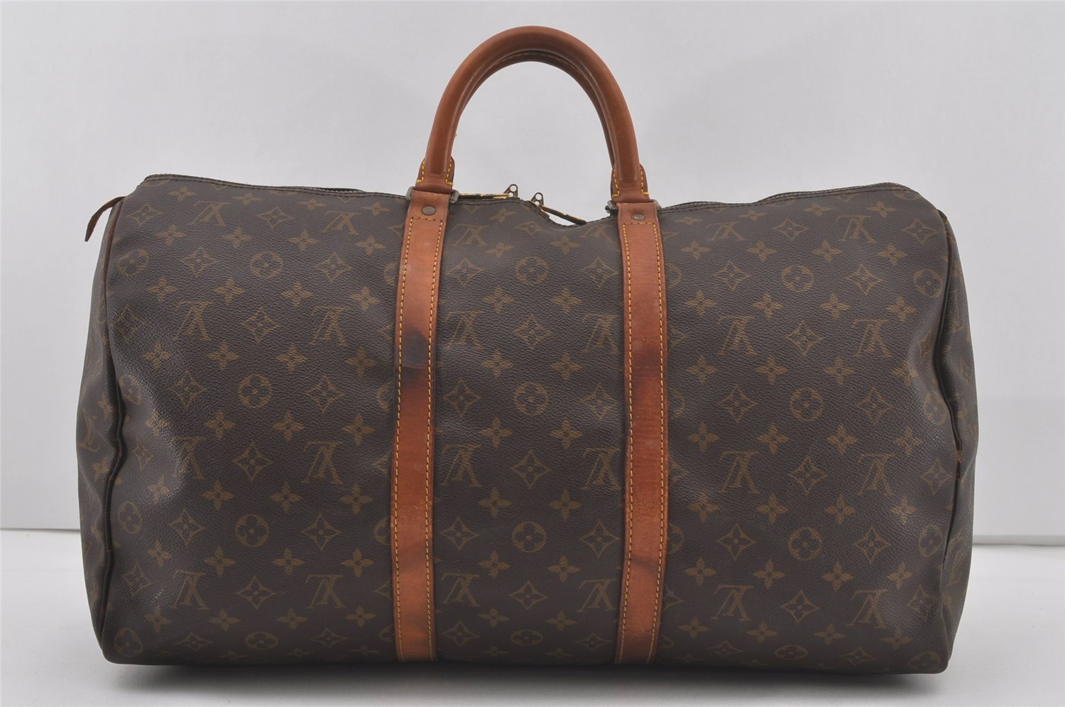 Authentic Louis Vuitton Monogram Keepall 50 Travel Boston Bag M41426 LV 7037I