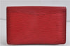 Authentic LOUIS VUITTON Epi Montaigne 27 Clutch Bag Purse Red M52657 LV 7038C