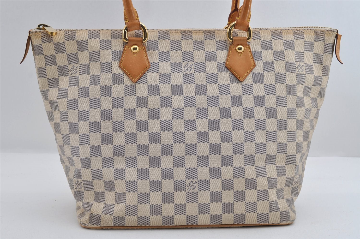 Authentic Louis Vuitton Damier Azur Saleya MM Shoulder Tote Bag N51185 LV 7039I
