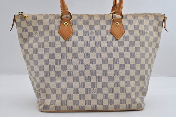 Authentic Louis Vuitton Damier Azur Saleya MM Shoulder Tote Bag N51185 LV 7039I