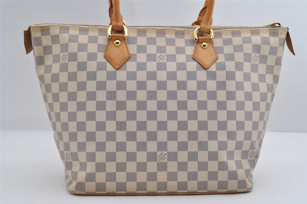 Authentic Louis Vuitton Damier Azur Saleya MM Shoulder Tote Bag N51185 LV 7039I
