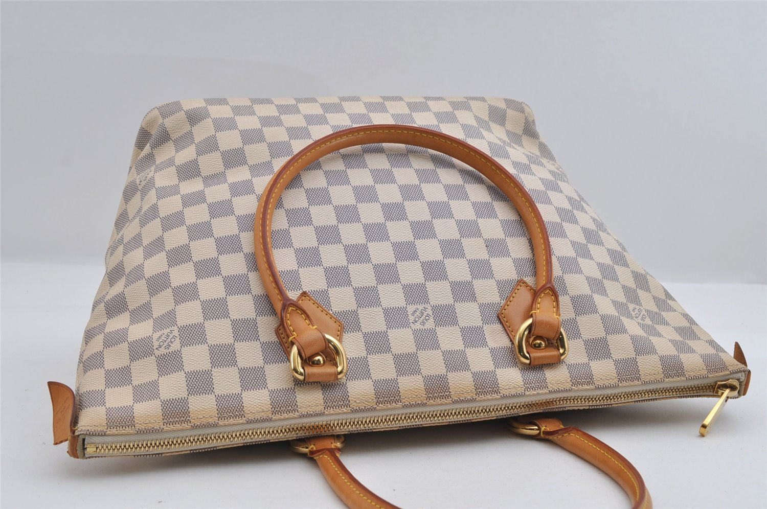 Authentic Louis Vuitton Damier Azur Saleya MM Shoulder Tote Bag N51185 LV 7039I
