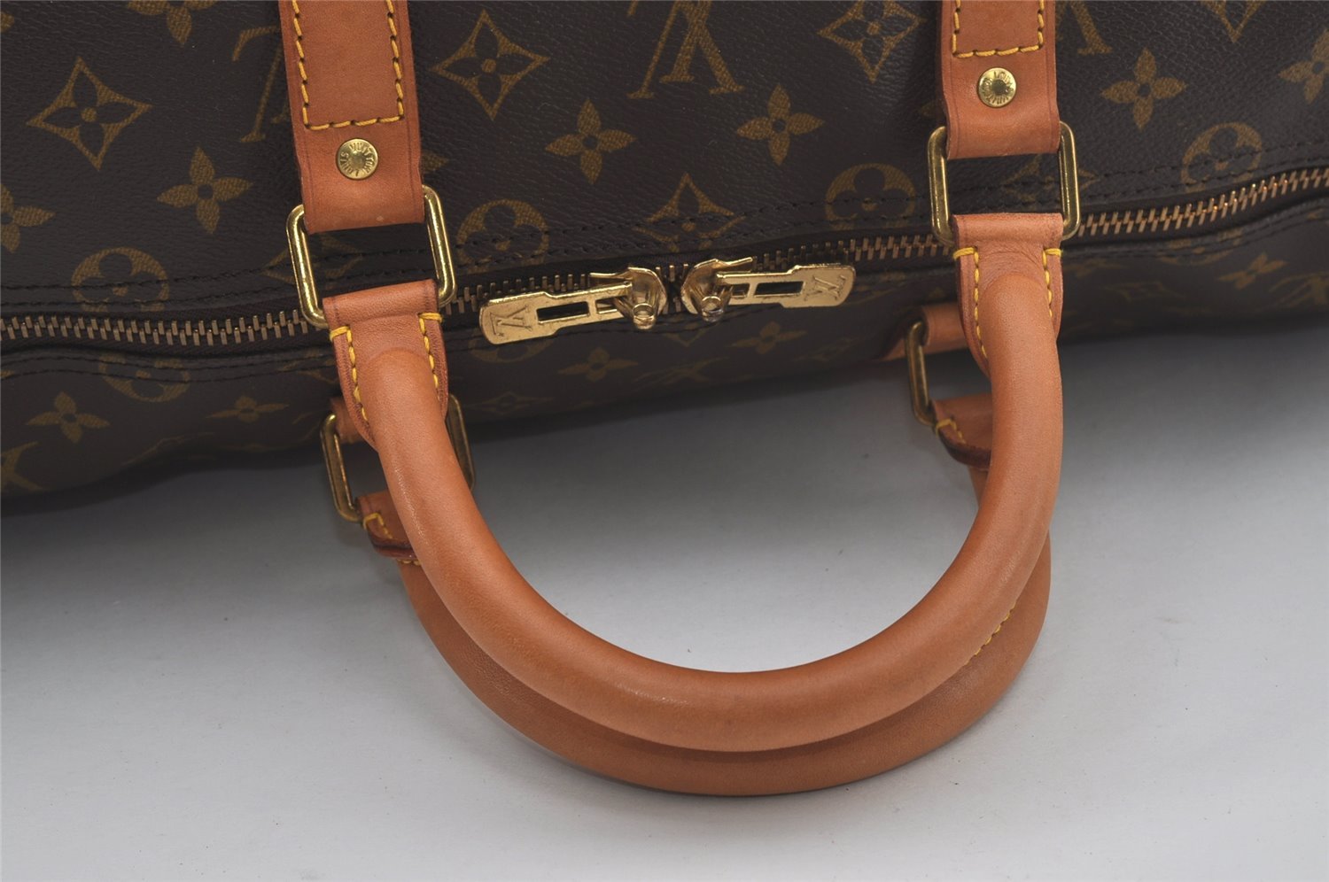 Authentic Louis Vuitton Monogram Keepall 55 Travel Boston Bag M41424 LV 7040I