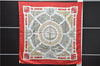 Authentic HERMES Carre 90 Scarf "LE SONGE DE POLIPHILE" Silk Red 7042D