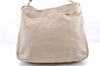 Authentic GUCCI Bamboo Shoulder Hand Bag Nylon Leather Ivory 7044C