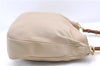 Authentic GUCCI Bamboo Shoulder Hand Bag Nylon Leather Ivory 7044C