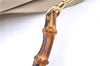 Authentic GUCCI Bamboo Shoulder Hand Bag Nylon Leather Ivory 7044C