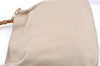 Authentic GUCCI Bamboo Shoulder Hand Bag Nylon Leather Ivory 7044C