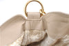 Authentic GUCCI Bamboo Shoulder Hand Bag Nylon Leather Ivory 7044C
