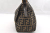 Authentic FENDI Zucca Mamma Baguette Shoulder Bag Canvas Leather Brown 7045I