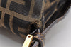 Authentic FENDI Zucca Mamma Baguette Shoulder Bag Canvas Leather Brown 7045I