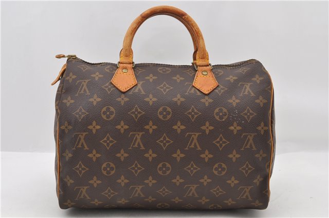 Authentic LOUIS VUITTON Monogram Speedy 30 Hand Bag M41526 LV 7046C