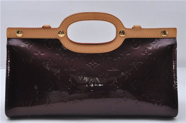 Auth Louis Vuitton Vernis Roxbury Drive 2Way Hand Bag Wine Red M91995 LV 7046D
