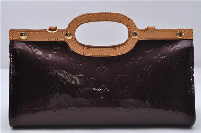 Auth Louis Vuitton Vernis Roxbury Drive 2Way Hand Bag Wine Red M91995 LV 7046D
