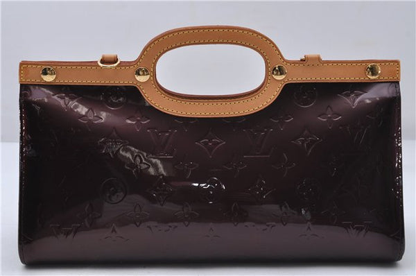 Auth Louis Vuitton Vernis Roxbury Drive 2Way Hand Bag Wine Red M91995 LV 7046D