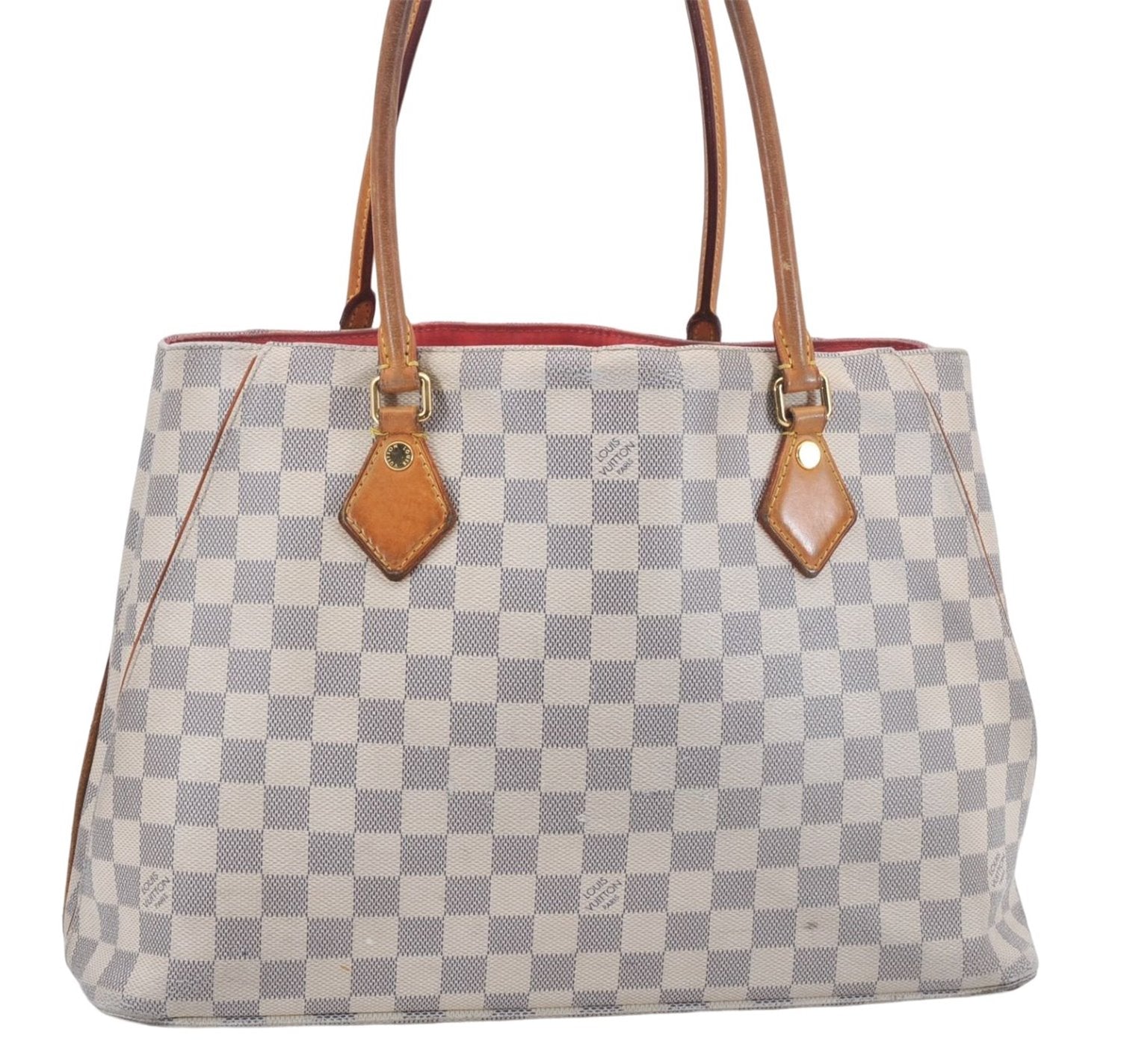 Authentic Louis Vuitton Damier Azur Calvi Shoulder Tote Bag N41449 LV 7049D