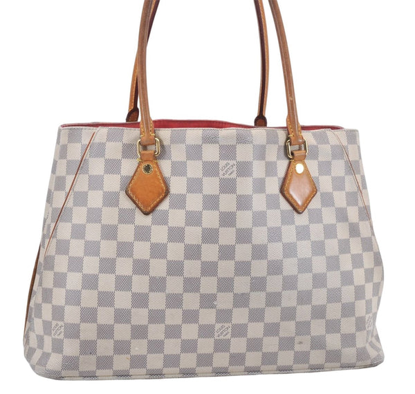 Authentic Louis Vuitton Damier Azur Calvi Shoulder Tote Bag N41449 LV 7049D