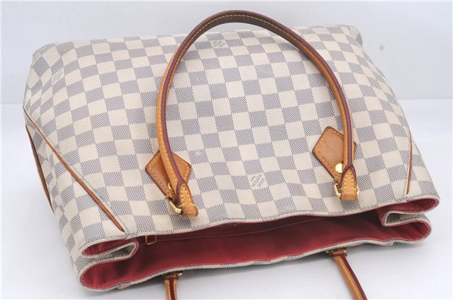 Authentic Louis Vuitton Damier Azur Calvi Shoulder Tote Bag N41449 LV 7049D