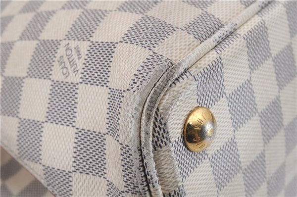 Authentic Louis Vuitton Damier Azur Calvi Shoulder Tote Bag N41449 LV 7049D